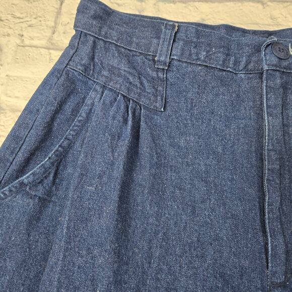 Vintage Cherokee Women's Jeans Pleated Tapered Front Yoke Dark Wash size 12 READ - Picture 6 of 15